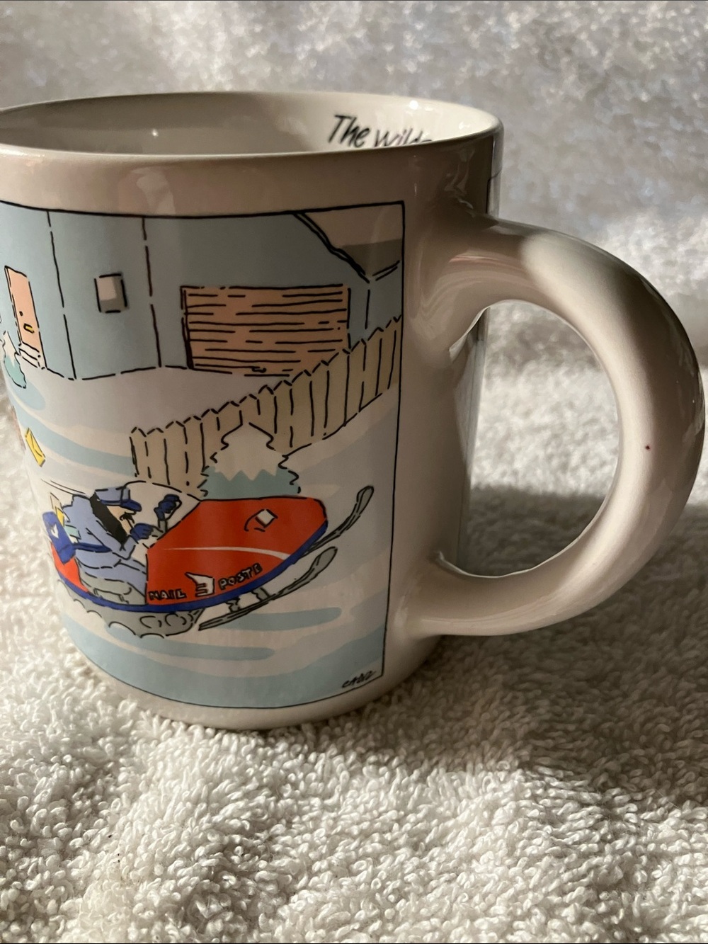 Ceramic Winter Sledding Mug  The Wilds of Canada Korea